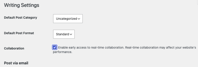 Collaboration Settings Writing OYVL9R